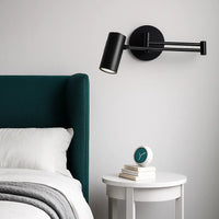 Applique murale orientable en métal doré ou noir – Design moderne et élégant