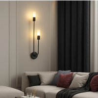 Applique Murale Noire ou Dorée – Design Élégant Scandinave pour Intérieur Contemporain
