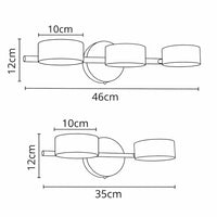 Applique Murale Salle de Bain Travertin & Laiton Doré - LED 9W - Style Wabi-Sabi