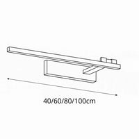 Applique murale Salle de bain LED orientable – design linéaire noir ou blanc