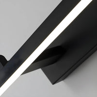 Applique murale Salle de bain LED orientable – design linéaire noir ou blanc
