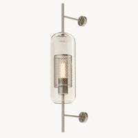 Applique murale moderne en verre – design tube vertical ajouré