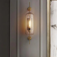 Applique murale moderne en verre – design tube vertical ajouré