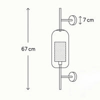 Applique murale moderne en verre – design tube vertical ajouré