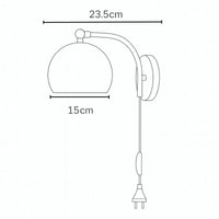 Applique murale vintage dorée – design industriel avec câble et interrupteur