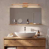 Applique murale salle de bain LED en bois – Pour miroir, style scandinave épuré
