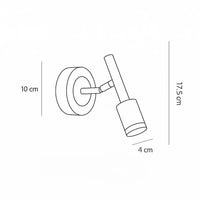 Applique murale rotative LED – Éclairage mural élégant noir et or