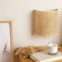 Applique Murale Rotin Naturel – Style Bohème & Scandinave