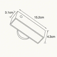 Applique murale LED tactile en bois – Rechargeable, fixation magnétique