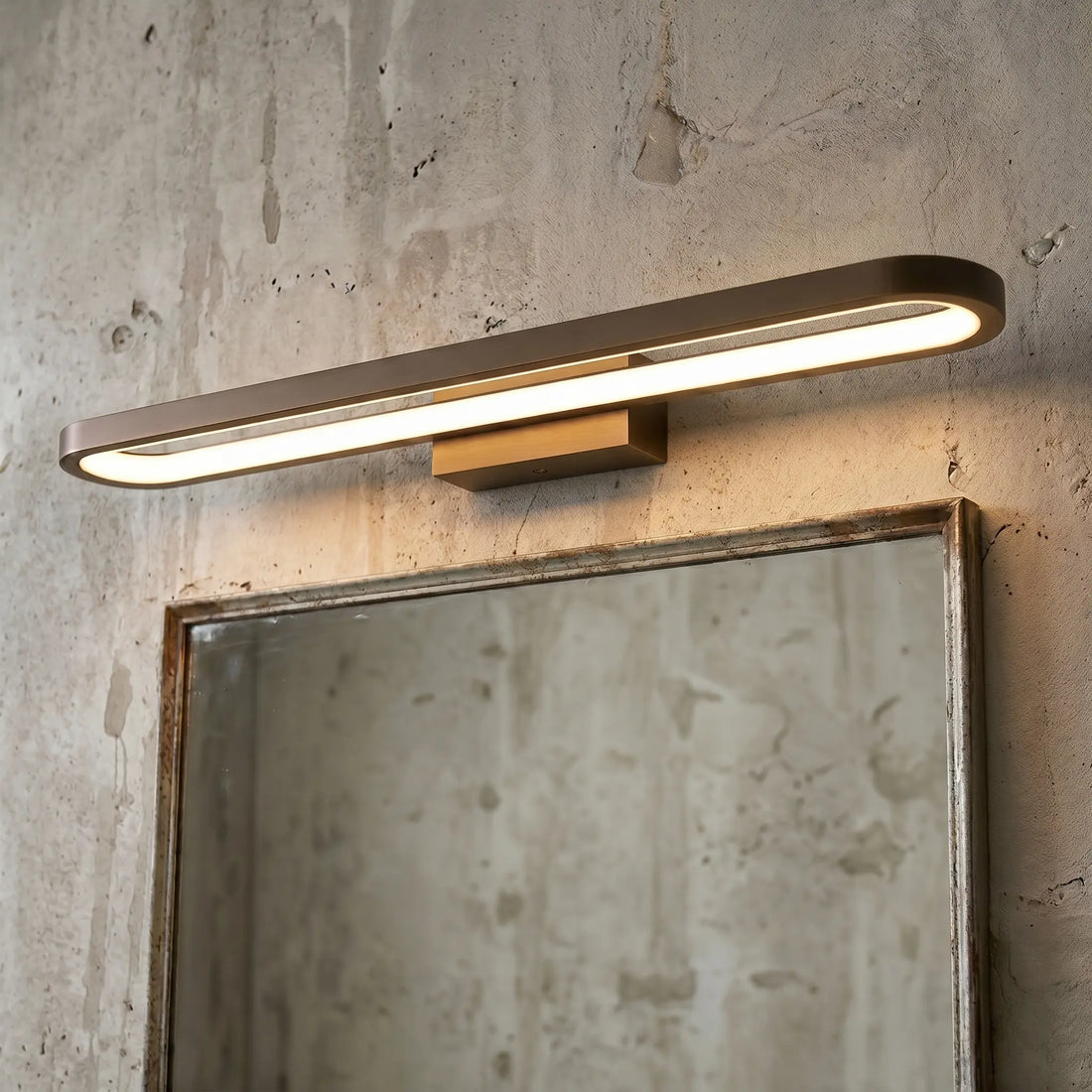Applique Murale Salle de Bain Marron – Éclairage LED Design Fin Moderne