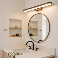 Applique Murale Salle de Bain Marron – Éclairage LED Design Fin Moderne