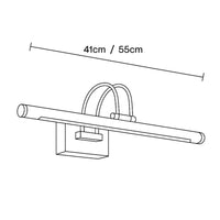 Applique murale LED salle de bain pour miroir, Moderne, 41 cm/55 cm, Bronze, Or, Chrome