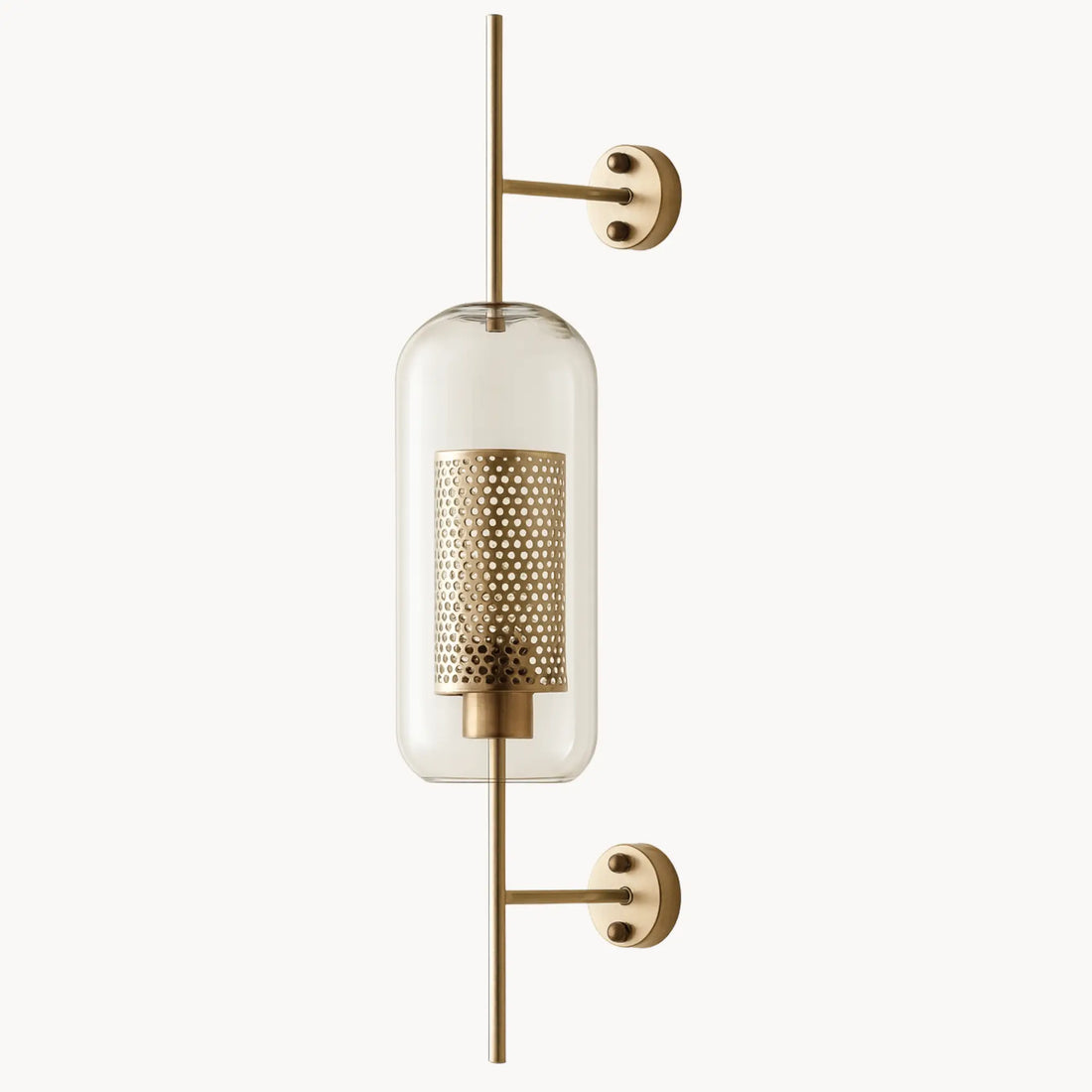 Applique murale moderne en verre – design tube vertical ajouré