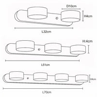 Applique murale LED salle de bain – Bois clair & travertin, design minimaliste