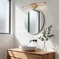 Applique murale salle de bain LED en bois – Pour miroir, style scandinave épuré