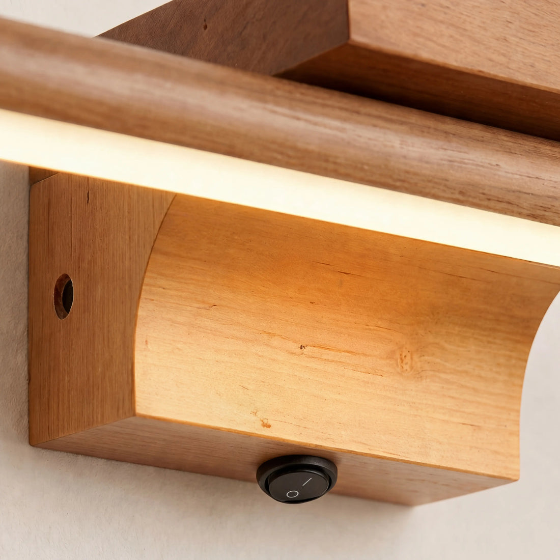 Applique murale salle de bain LED en bois – Pour miroir, style scandinave épuré