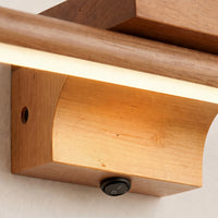 Applique murale salle de bain LED en bois – Pour miroir, style scandinave épuré