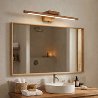 Applique murale salle de bain LED en bois – Pour miroir, style scandinave épuré