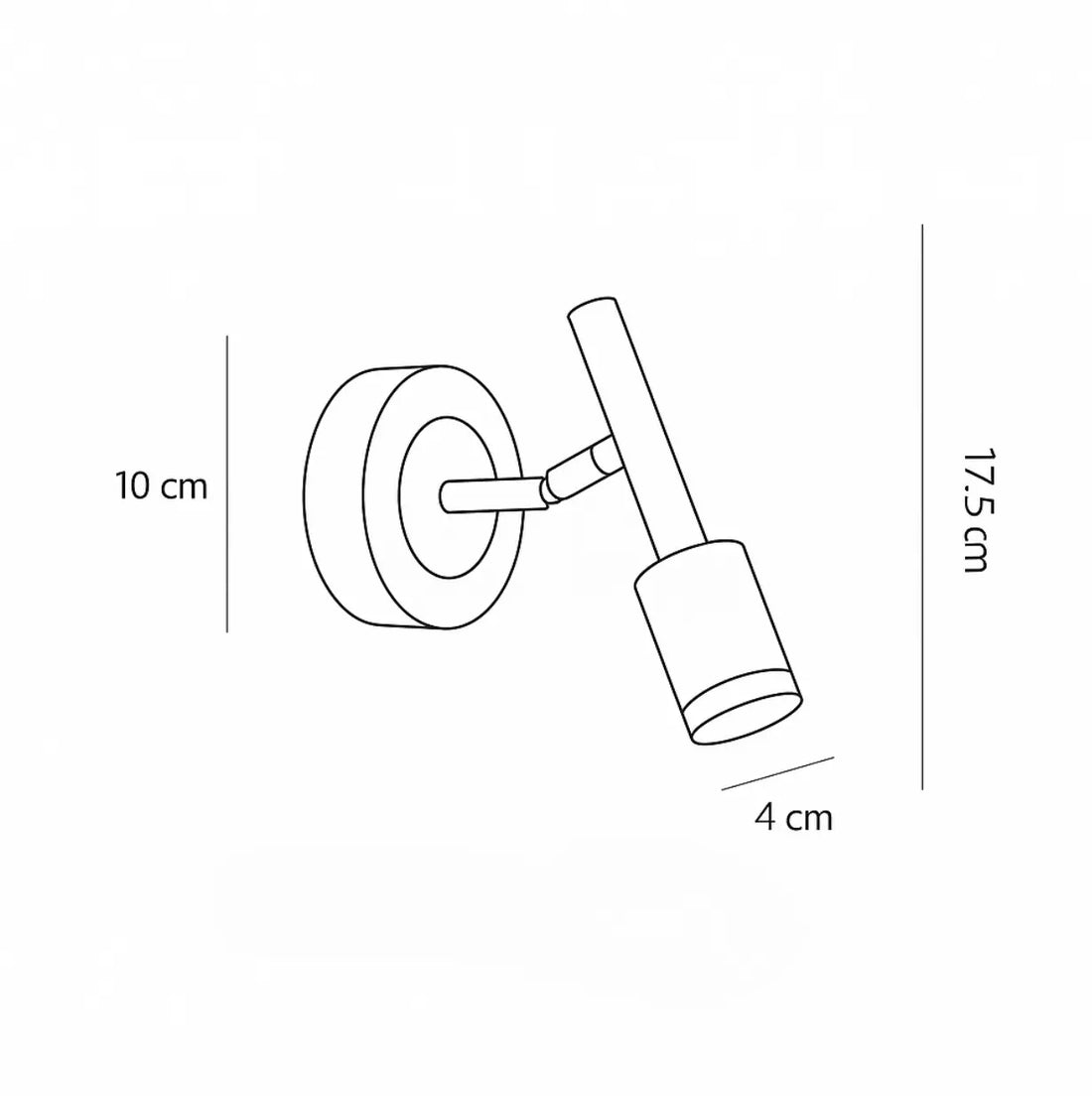 Applique murale rotative LED – Éclairage mural élégant noir et or