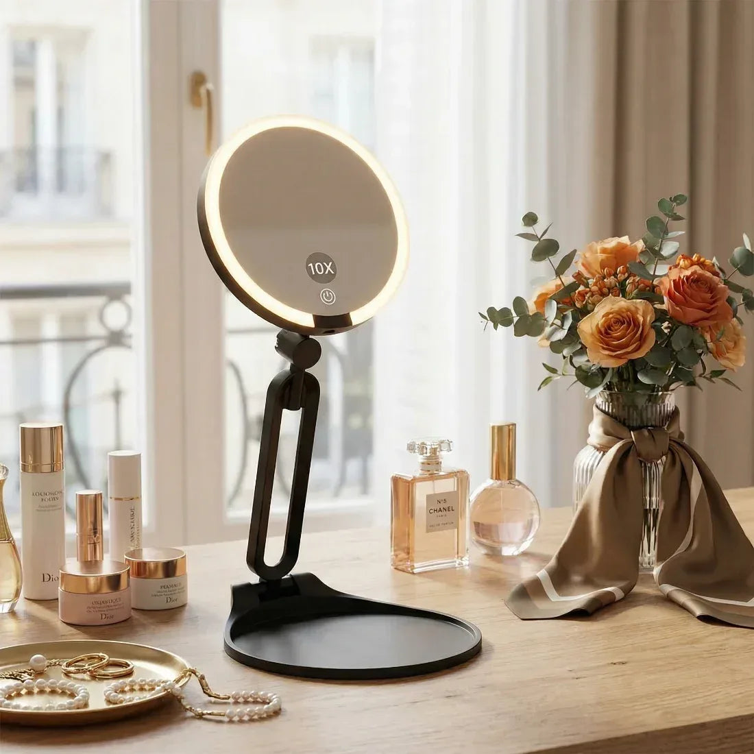 Miroir LED Grossissant — Détail Parfait